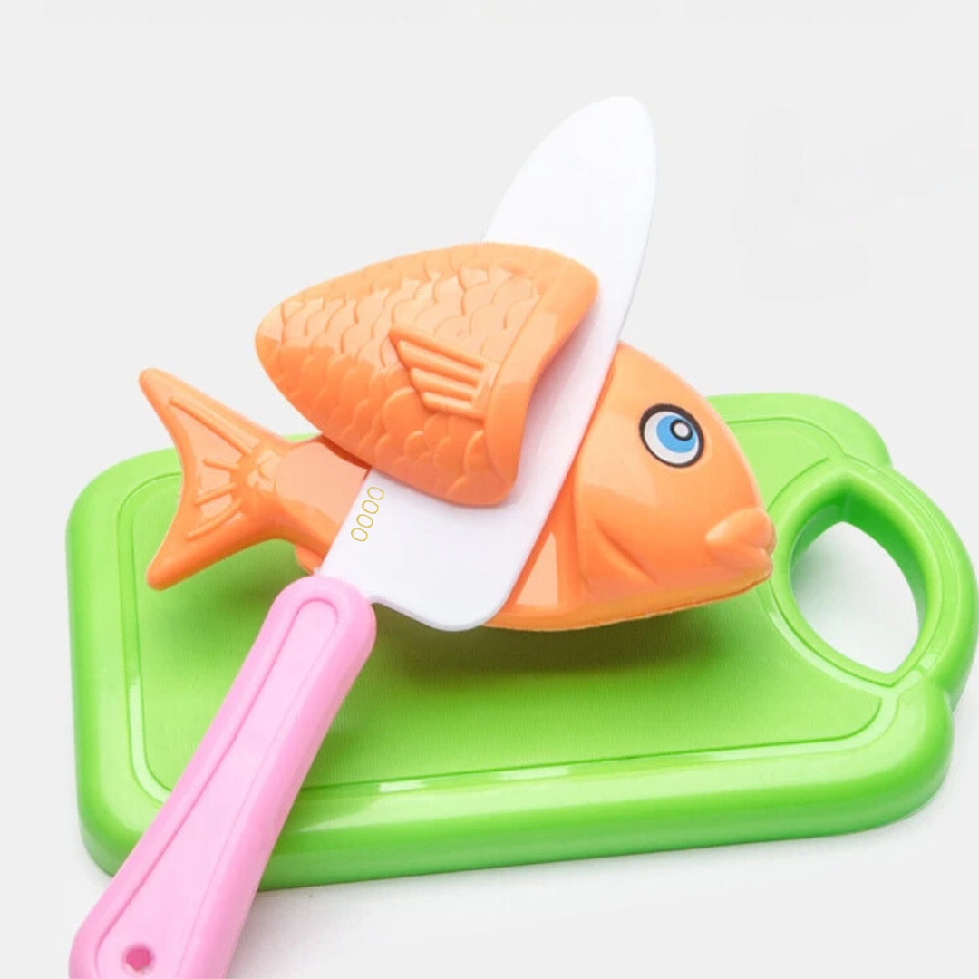 Cuttable Fruits and Vegetables Set with Toy Knife