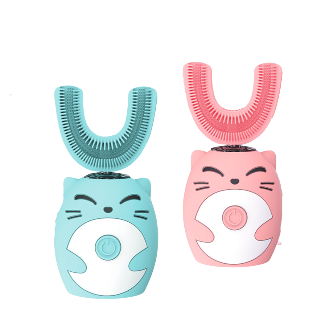 U-Shaped and Cat Style Electric Toothbrush with 360° Head for Kids