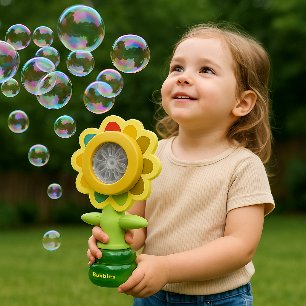 Sunflower Bubble Toy with Automatic Blowing and Shaking Head