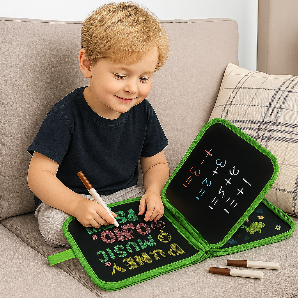 Reusable Drawing Book with Magic Erasable Markers for Kids