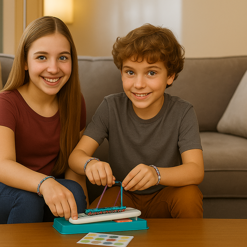DIY Bracelet Braiding Kit with Color Threads for Kids