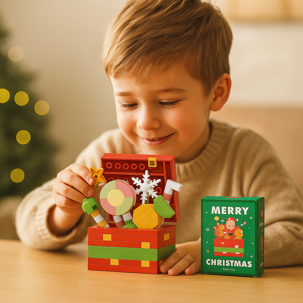 Christmas Building Block Figures – Santa & Festive Decor Craft