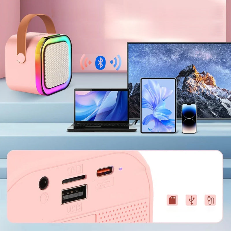 Mini Karaoke Set with Microphones for Kids