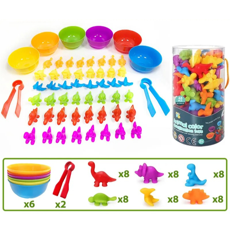 Dinosaur Sorting Toy with Learning Pieces - Education Game