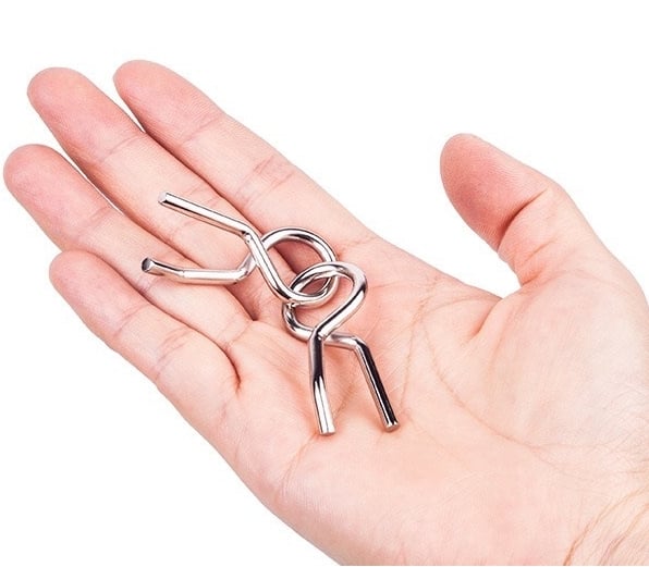 Metal Brain Teaser Puzzles with 36 Logic Challenges for Kids