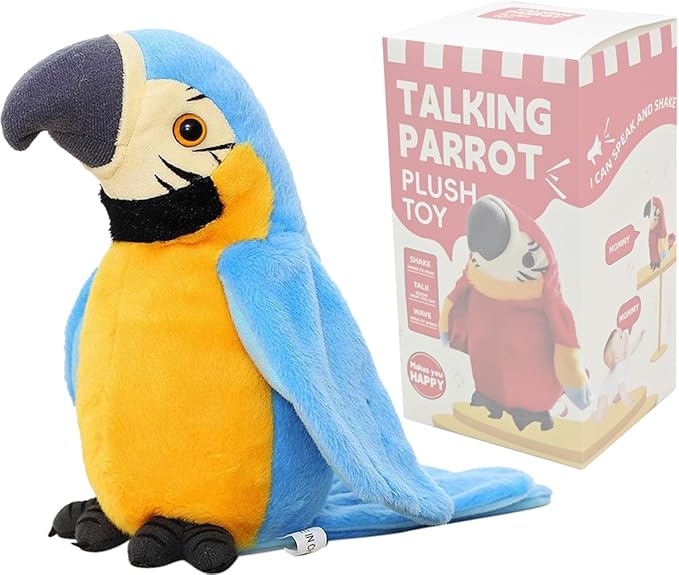 Interactive Talking Parrot Toy – Repeats Everything with Movement
