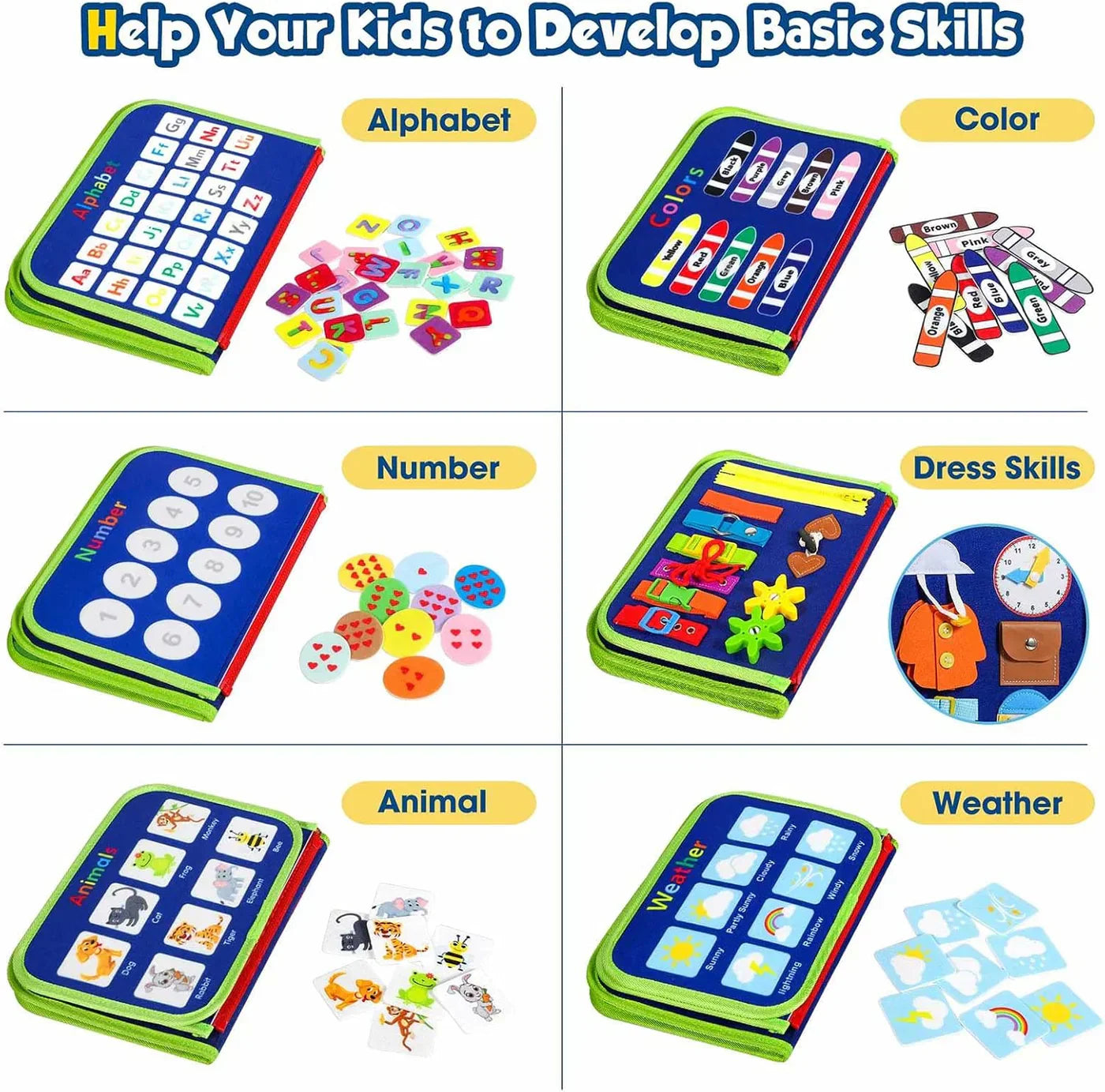 Montessori Busy Book with Activities - Intelligence Learning