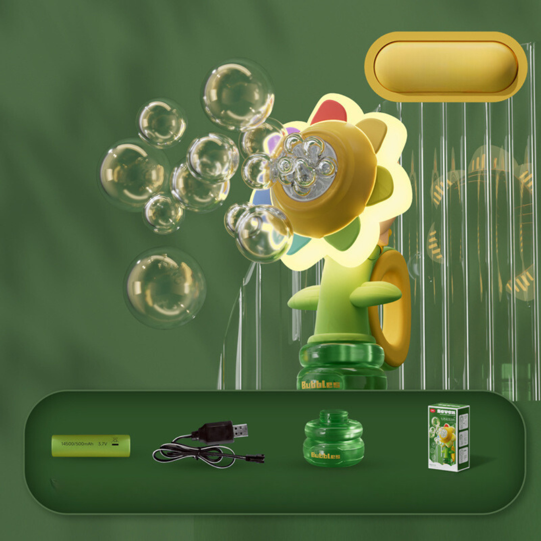 Sunflower Bubble Toy with Automatic Blowing and Shaking Head