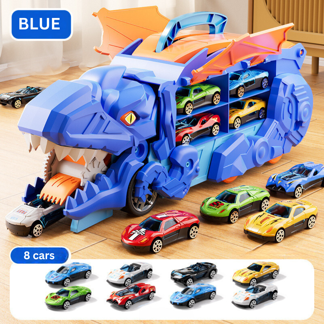 Transformable Dinosaur Truck Toy – Car-Swallowing with Racing Tracks