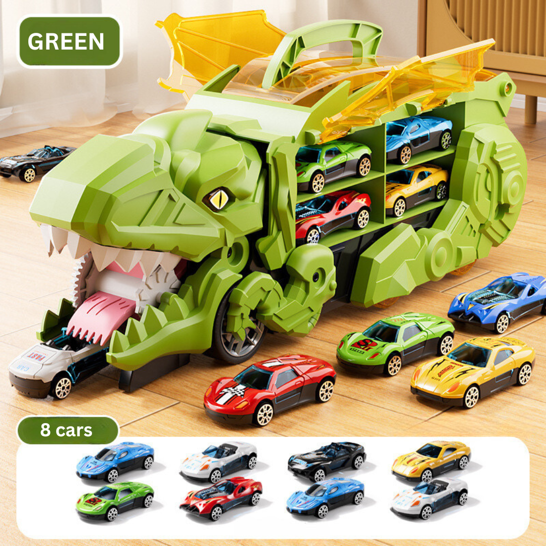 Transformable Dinosaur Truck Toy – Car-Swallowing with Racing Tracks