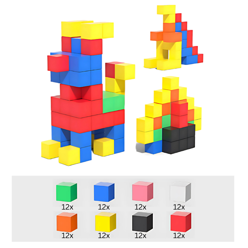 Magnetic Puzzle Cube Toy with Color Matching for Kids