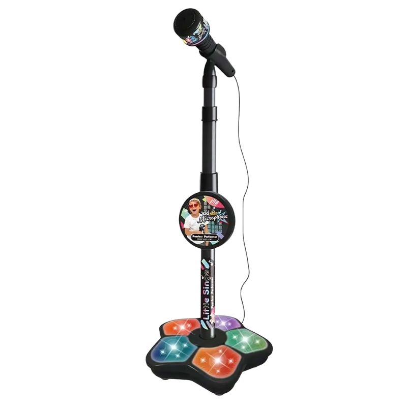 Portable Microphone and Karaoke Toy with LED Lights