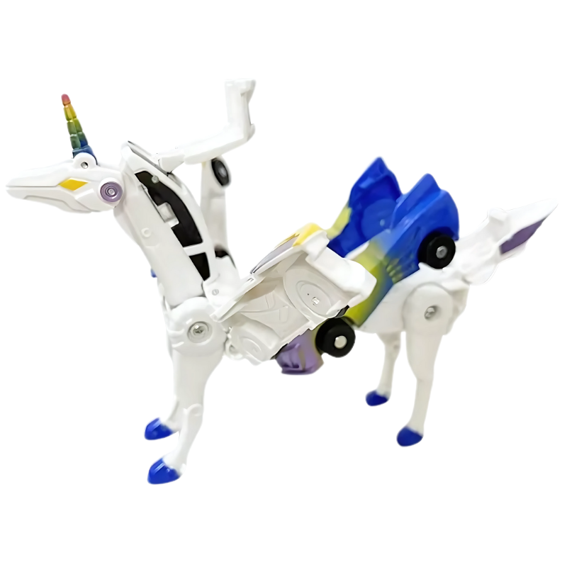 Magnetic Transforming Car Robot – Battery-Free Push-to-Convert Toy