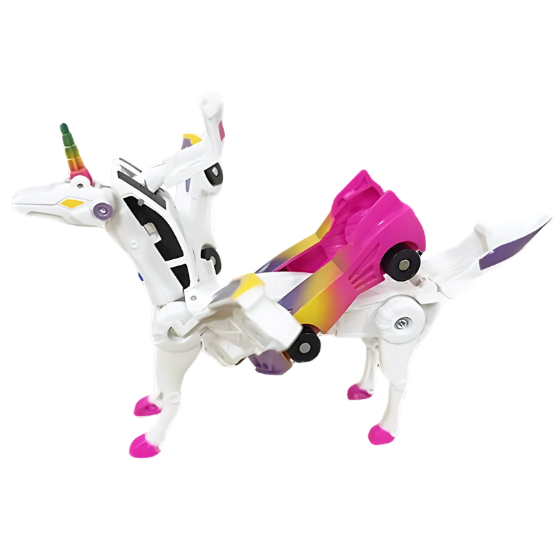 Magnetic Transforming Car Robot – Battery-Free Push-to-Convert Toy