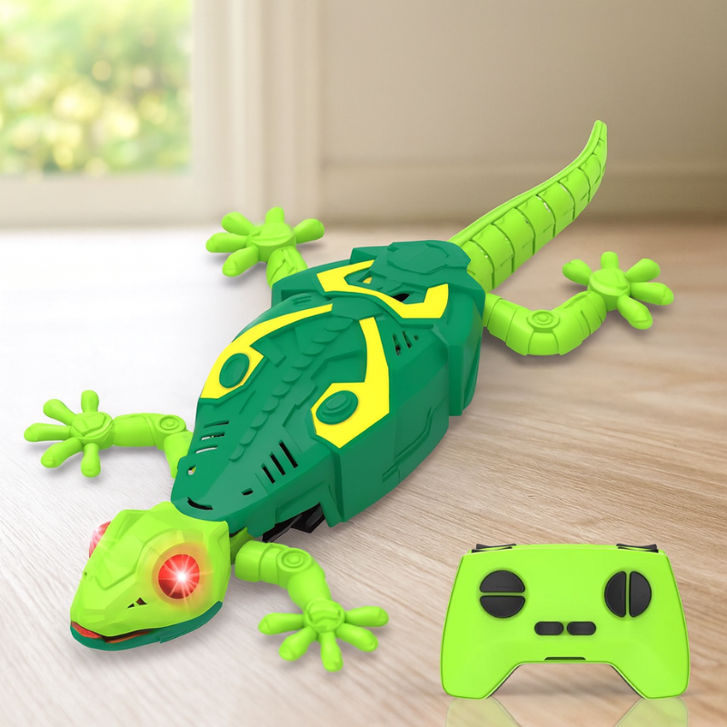 Lizard Climbing Wall Toy with Remote Control and LED Eyes