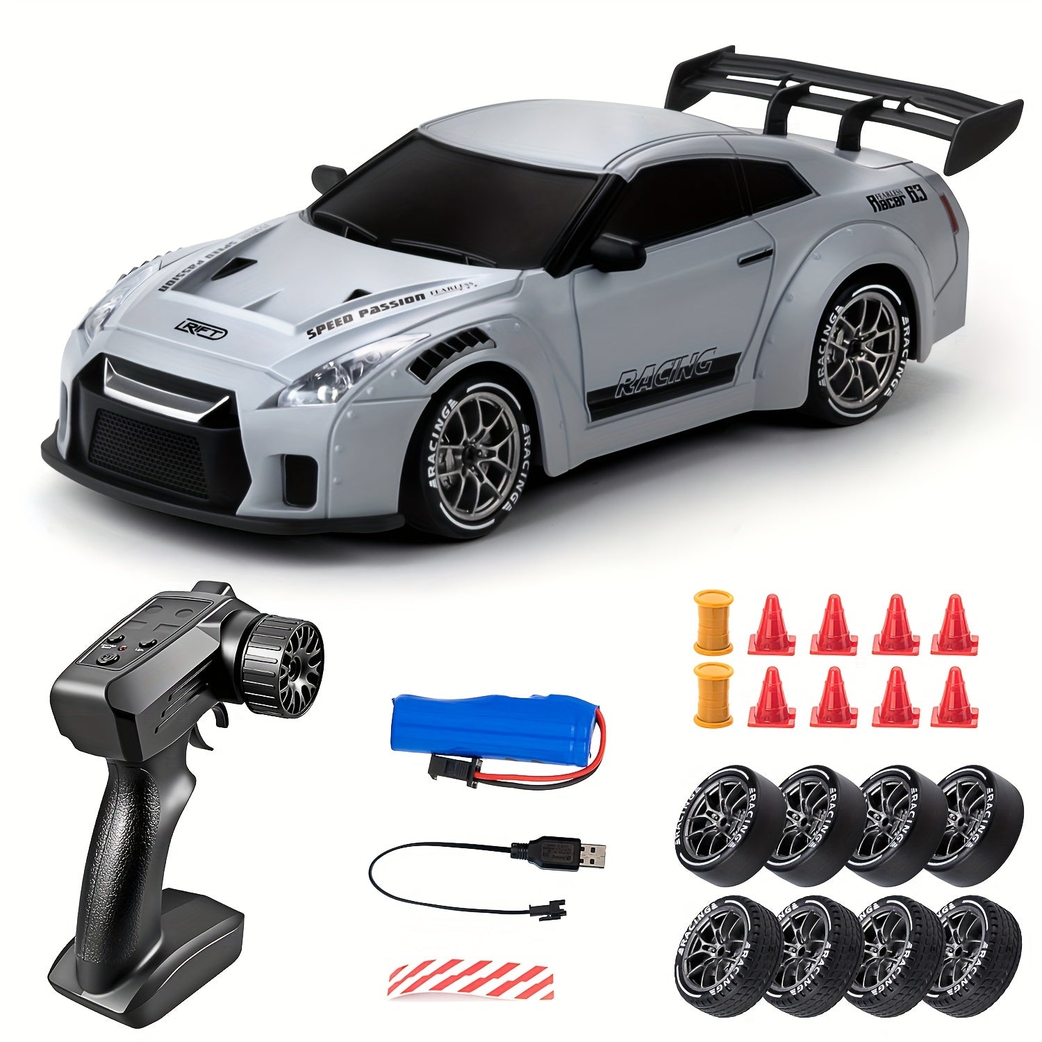 WRC Drift Car 4WD – 2.4GHz Rechargeable LED for Kids