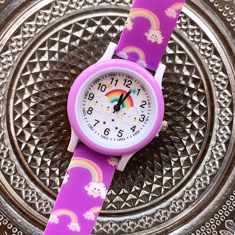 Kids Rainbow Learning Watch – Colorful Silicone Time Teacher
