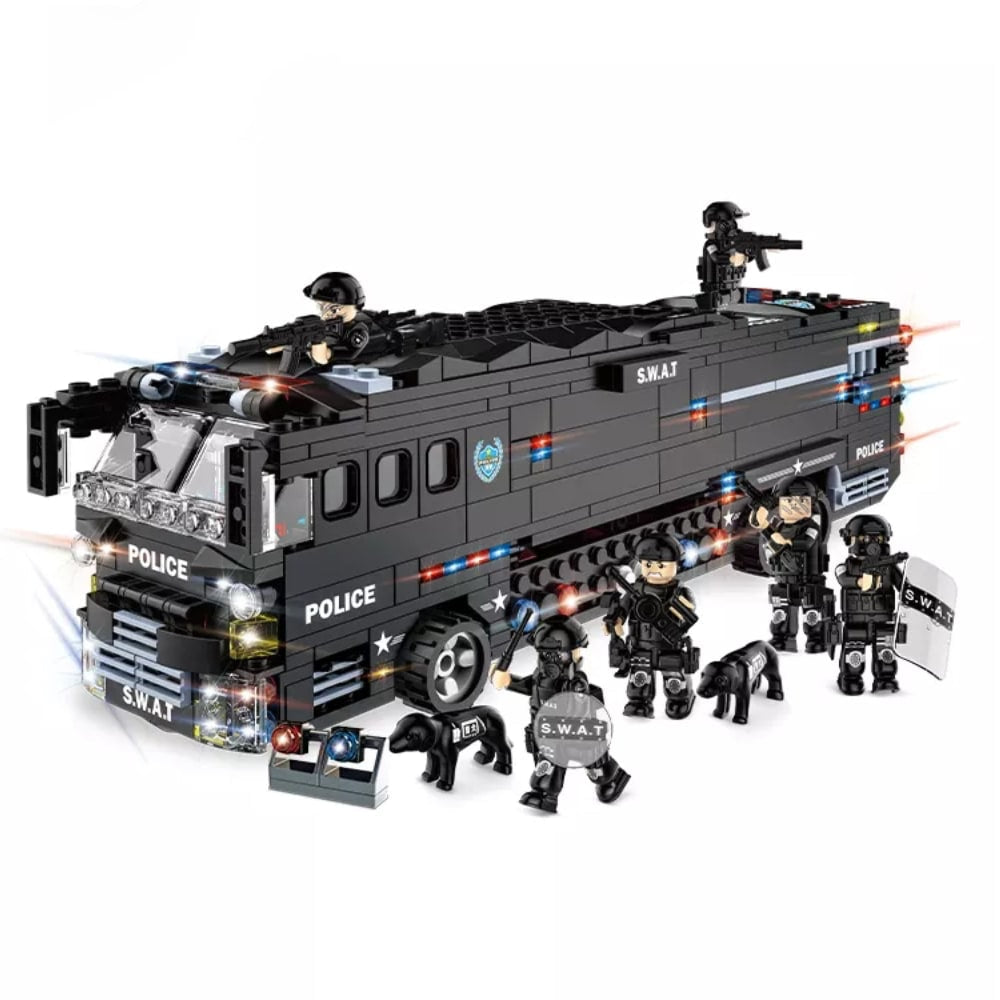 SWAT Team Building Set – 1014 Pieces with Vehicles & Figures