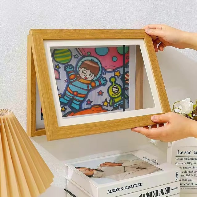 Kids Art Display Frame with Open Front