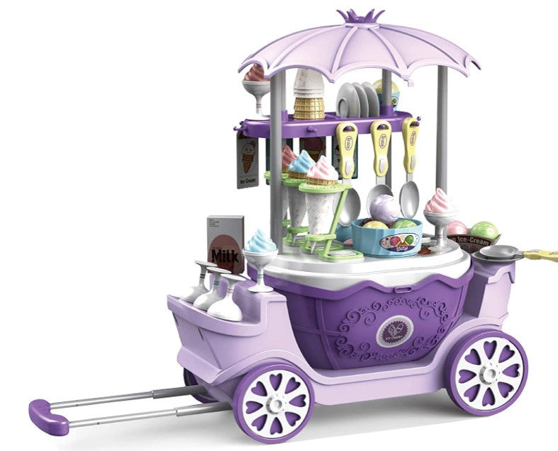 Ice Cream Cart Play Set with Accessories for Kids