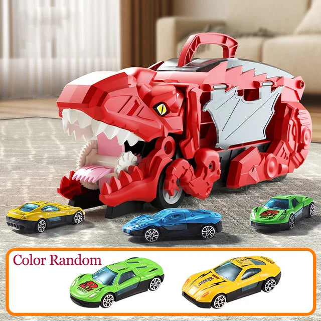 Dinosaur Transporter Truck with Durable Dino Figures for Kids