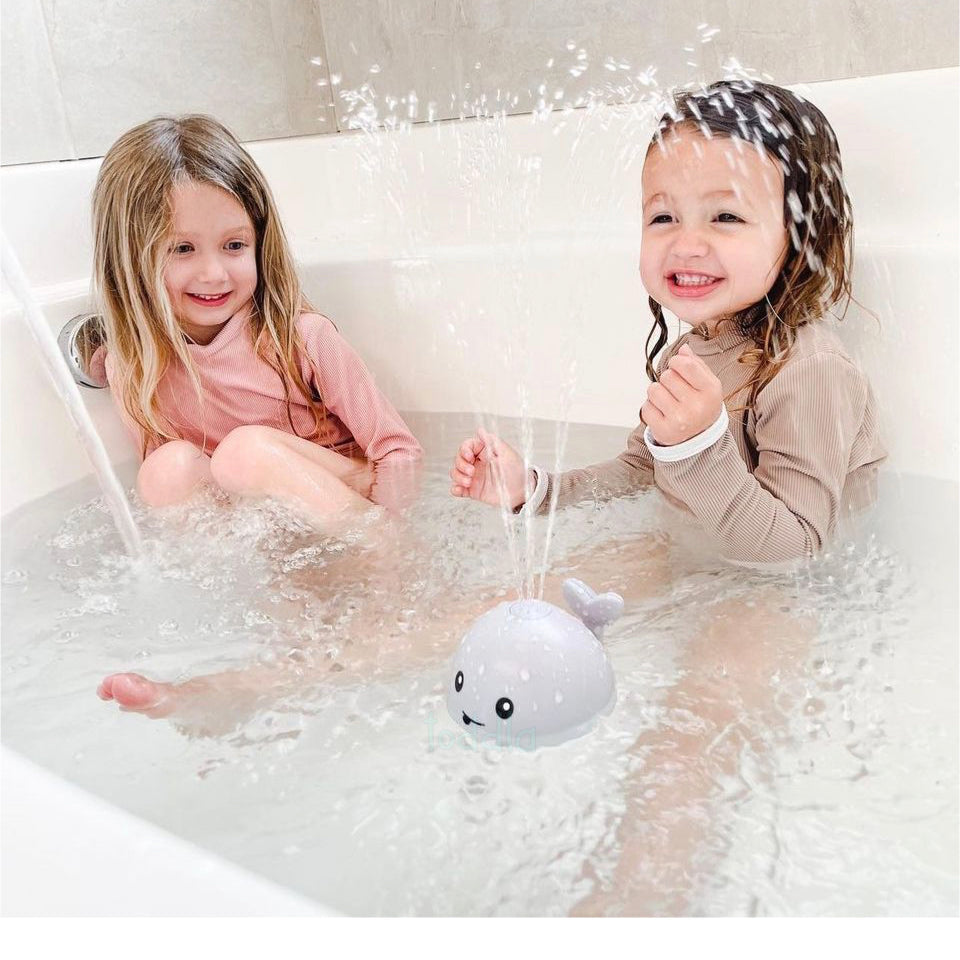 Squirting Whale Bath Toy with LED Lights for Toddlers