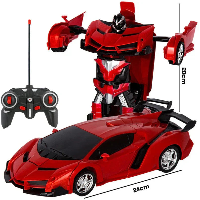 Remote Control Transforming Car - One-Button Robot Conversion