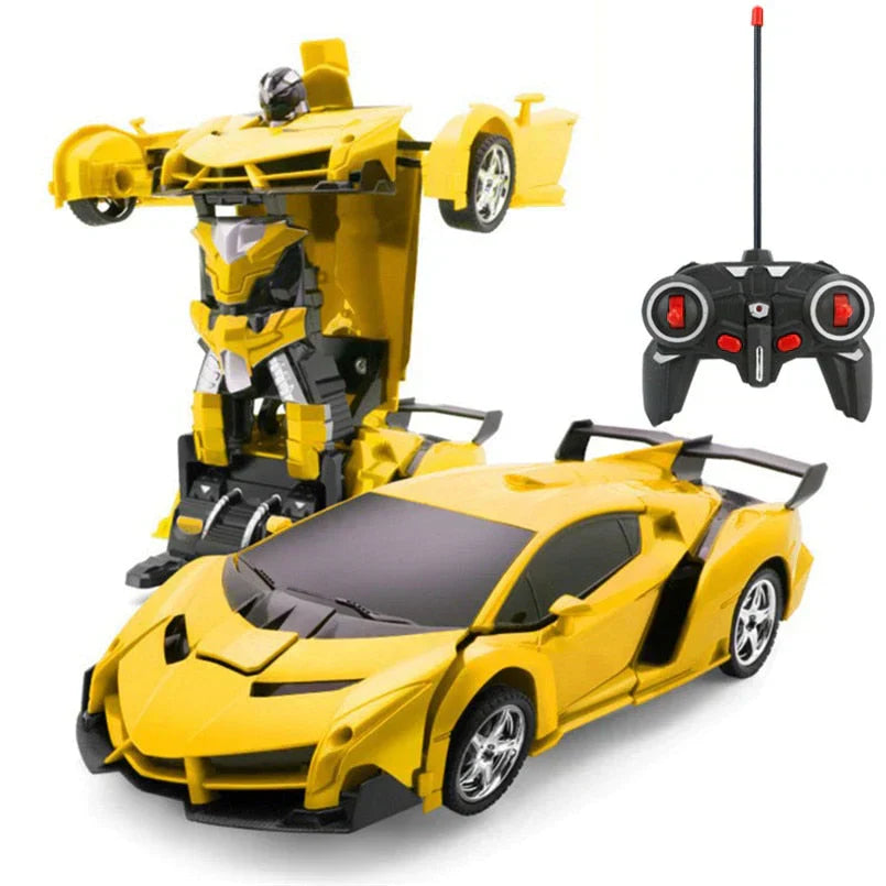 Remote Control Transforming Car - One-Button Robot Conversion