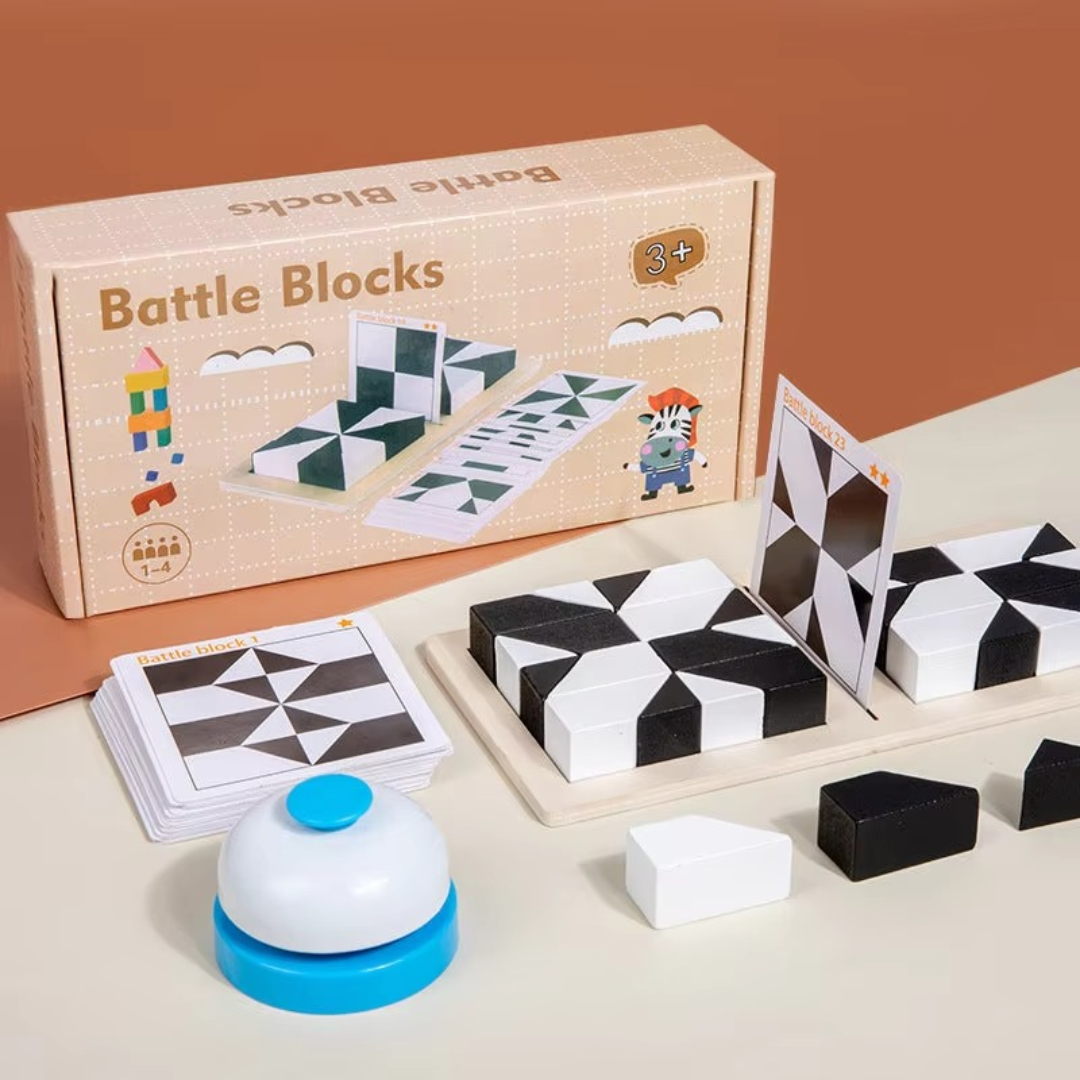 Compact Logic Puzzle with Double-Color Pieces for Travel