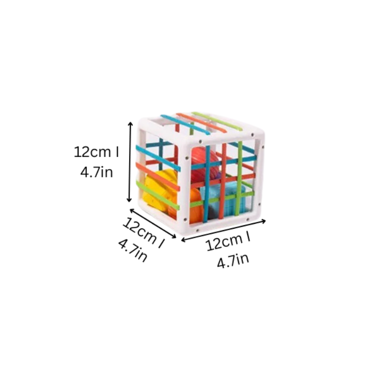 Activity Cube Toy with Learning Games with Rattle & Teether