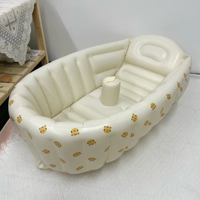 Portable Inflatable Baby Bath Tub with Safe Non-Slip Back Support