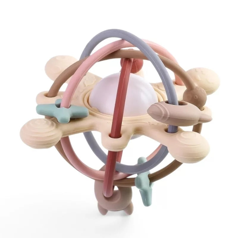 Montessori Rattle and Sensory Teether Bed Bell for Infant