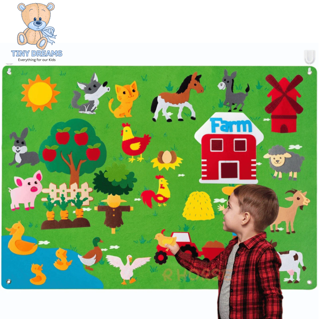 Felt Story Board with Learning Scenes for Kids