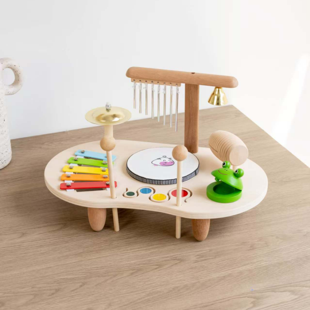 Wooden Xylophone Toy with Safe Rhythm Instruments for Toddlers