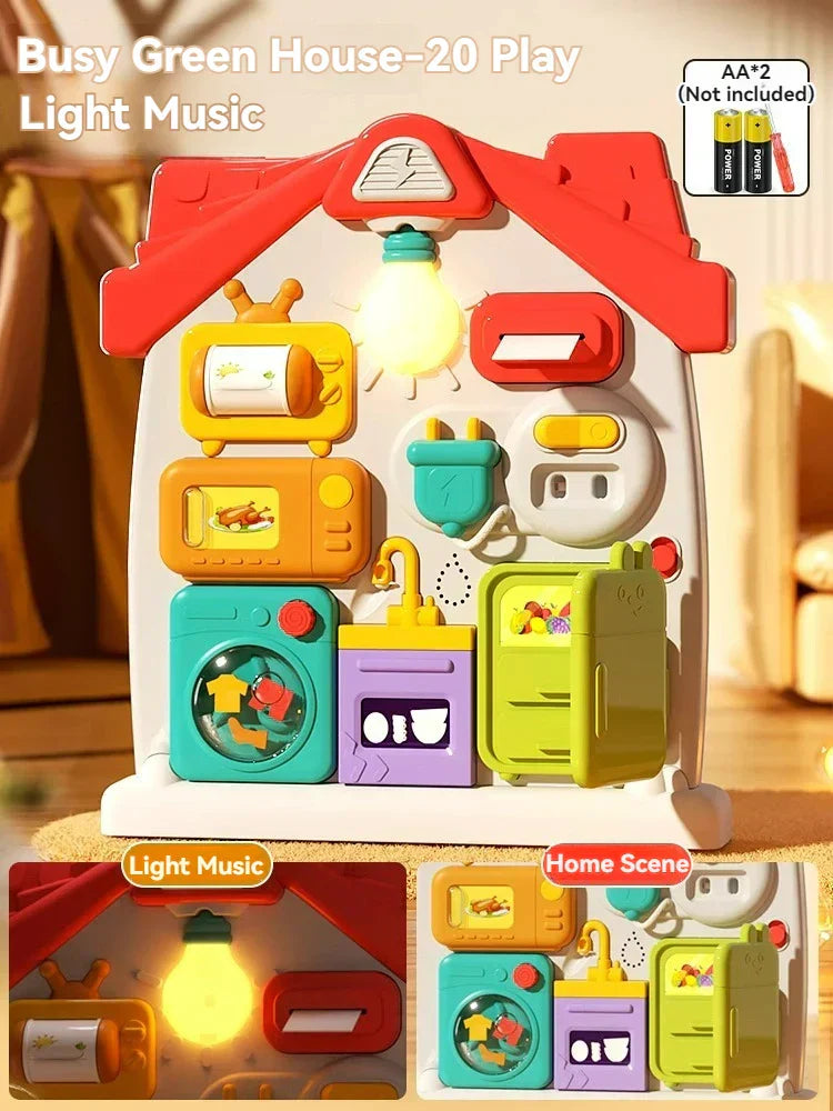 Interactive Activity Board with Sensory Tasks for Kids