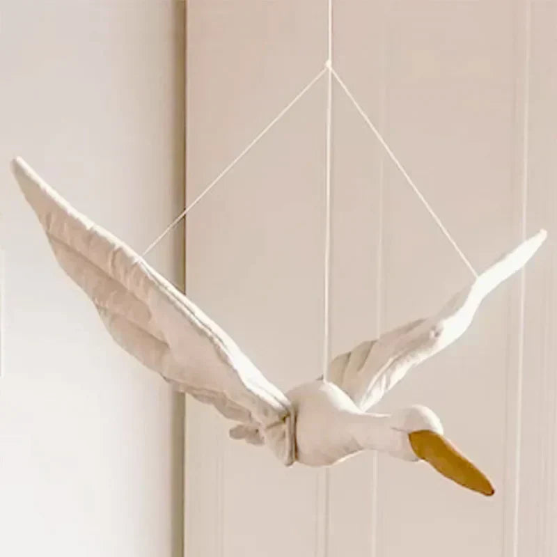 Swan Crib Mobile with Hanging Decor for Baby