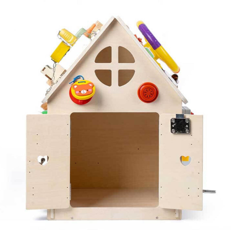 Wooden Activity House Board with Busy Elements