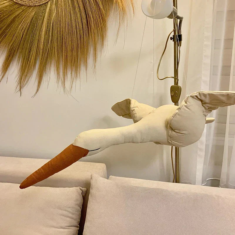 Swan Crib Mobile with Hanging Decor for Baby