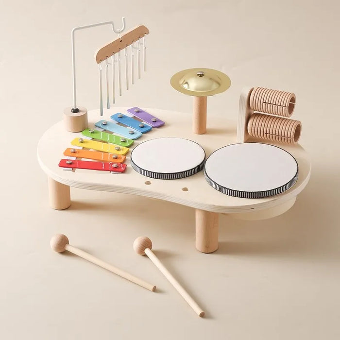 Kids Wooden Music Station Toy Set