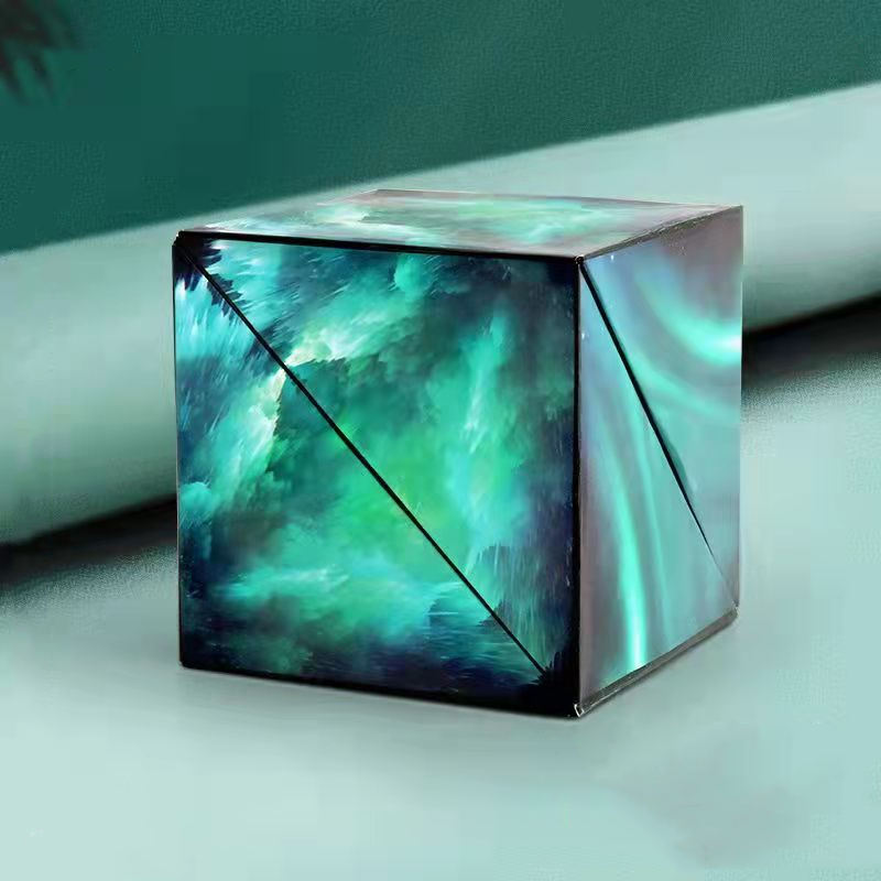 3D Shape Cube Puzzle with Folding Design
