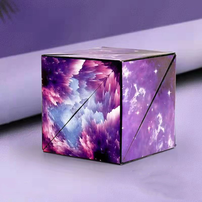 3D Shape Cube Puzzle with Folding Design
