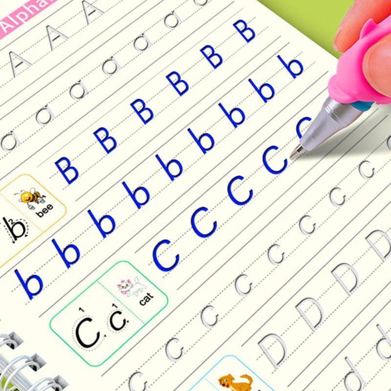 Grooved Reusable Writing Books – 4-Pack with Disappearing Ink