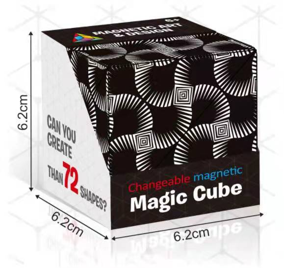 3D Shape Cube Puzzle with Folding Design