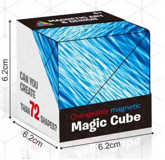 3D Shape Cube Puzzle with Folding Design