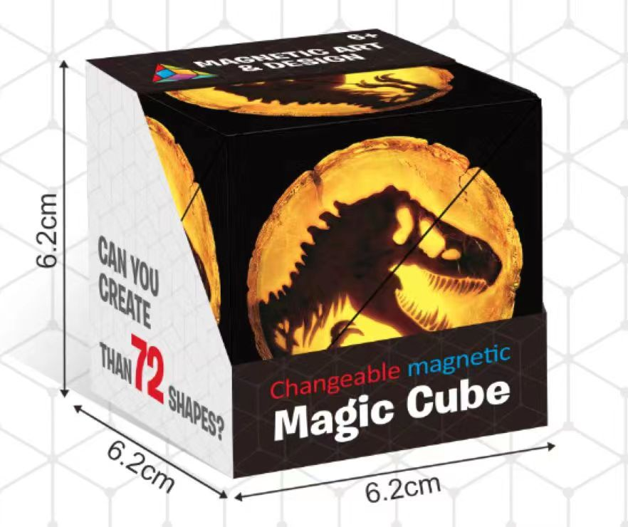 3D Shape Cube Puzzle with Folding Design