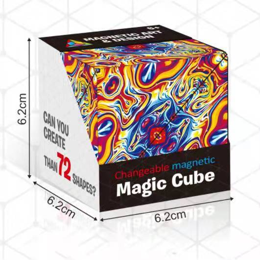 3D Shape Cube Puzzle with Folding Design