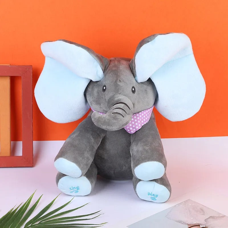 Peek-A-Boo Elephant Plush Toy with Music