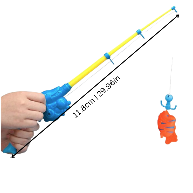Inflatable and Magnetic Fishing Game with Rods for Kids