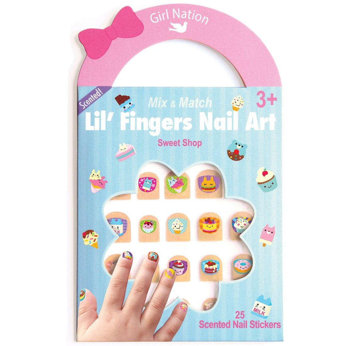 Kids Nail Stickers with 25 Animal Peel-and-Stick Decals