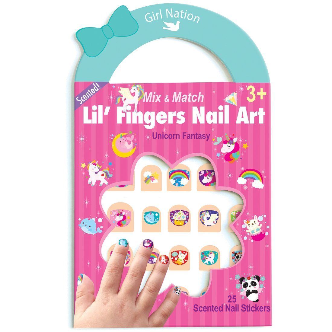 Kids Nail Stickers with 25 Animal Peel-and-Stick Decals
